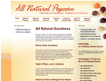 Tablet Screenshot of allnaturalpopcorn.com